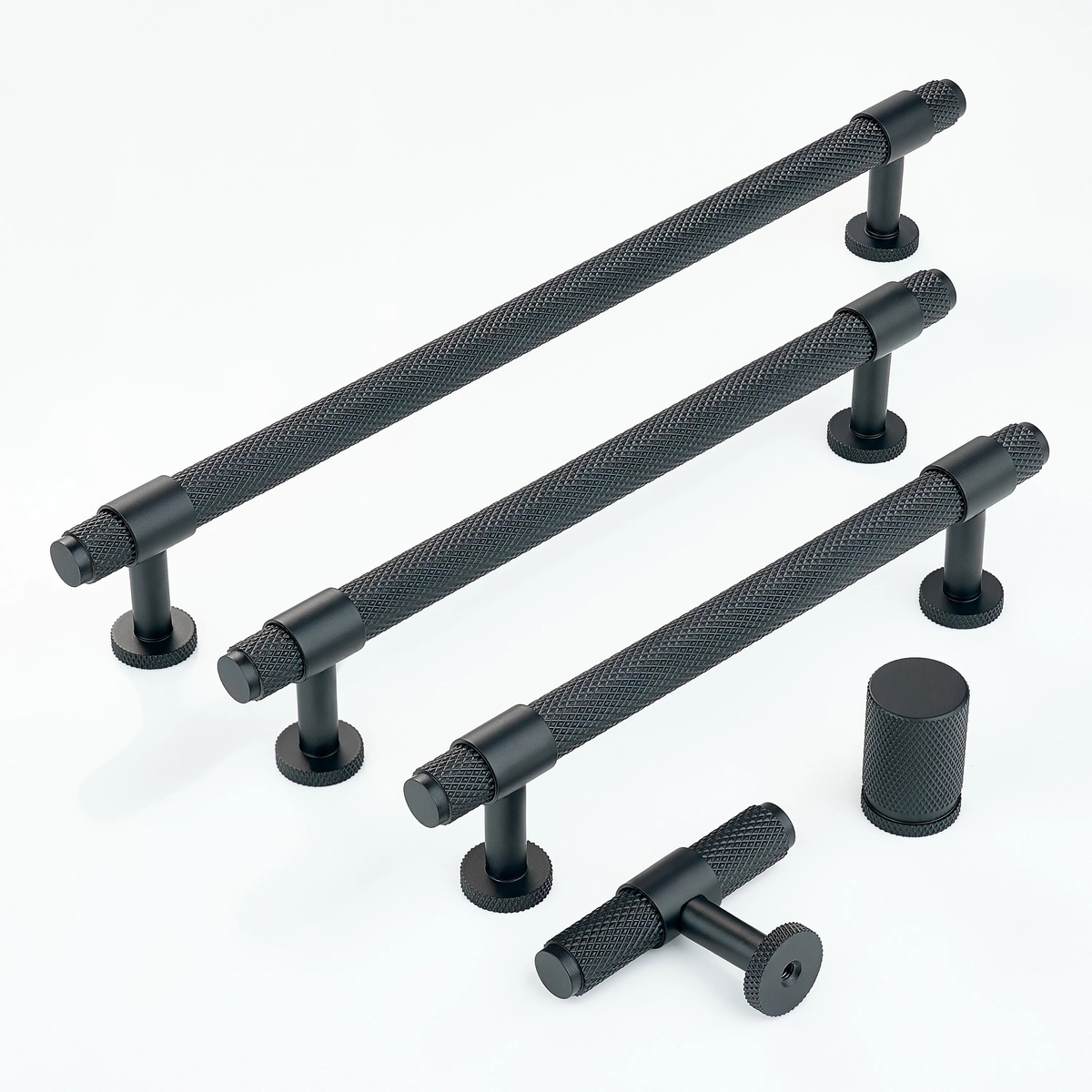 Azure Knurled Cabinet Handle