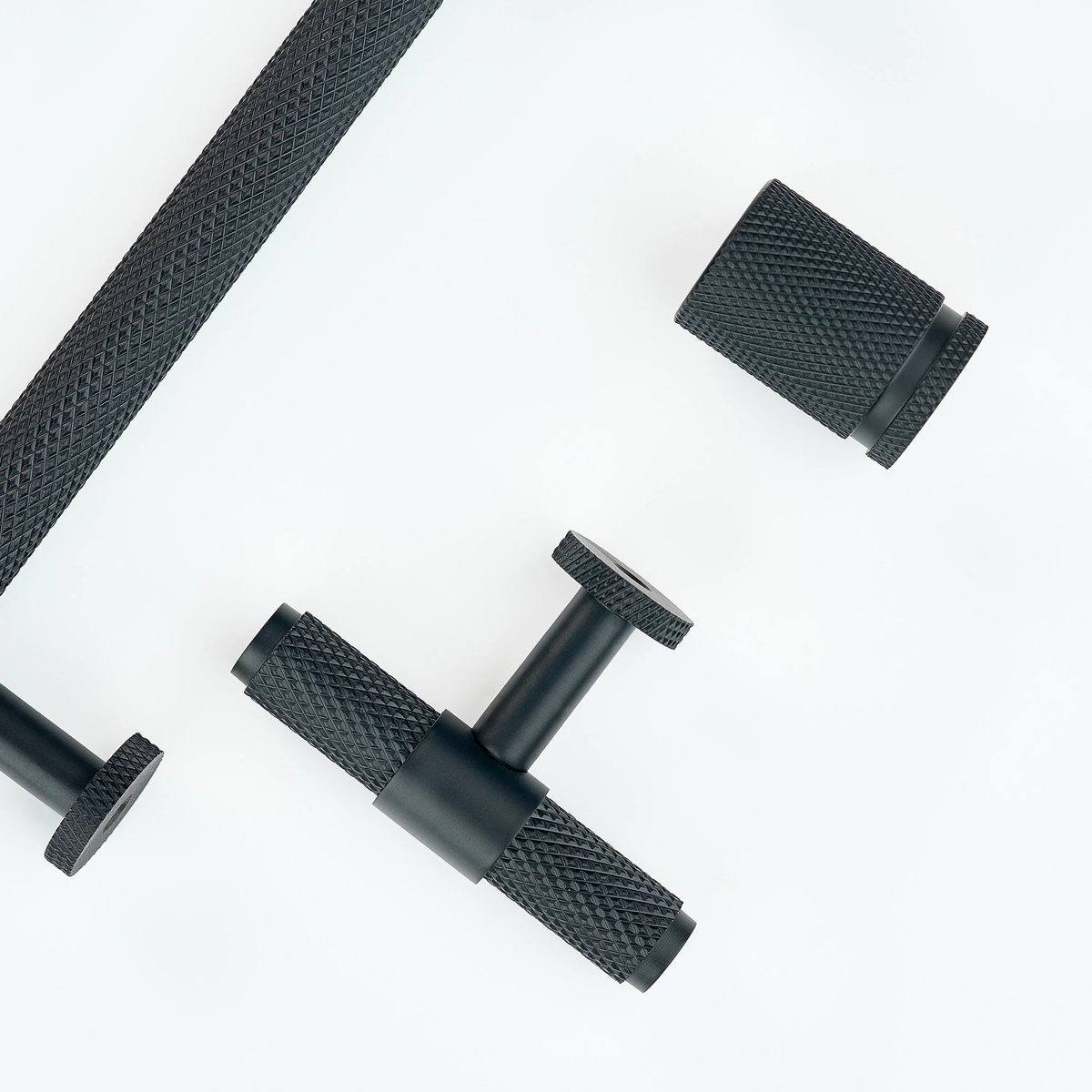Azure Knurled Cabinet Handle