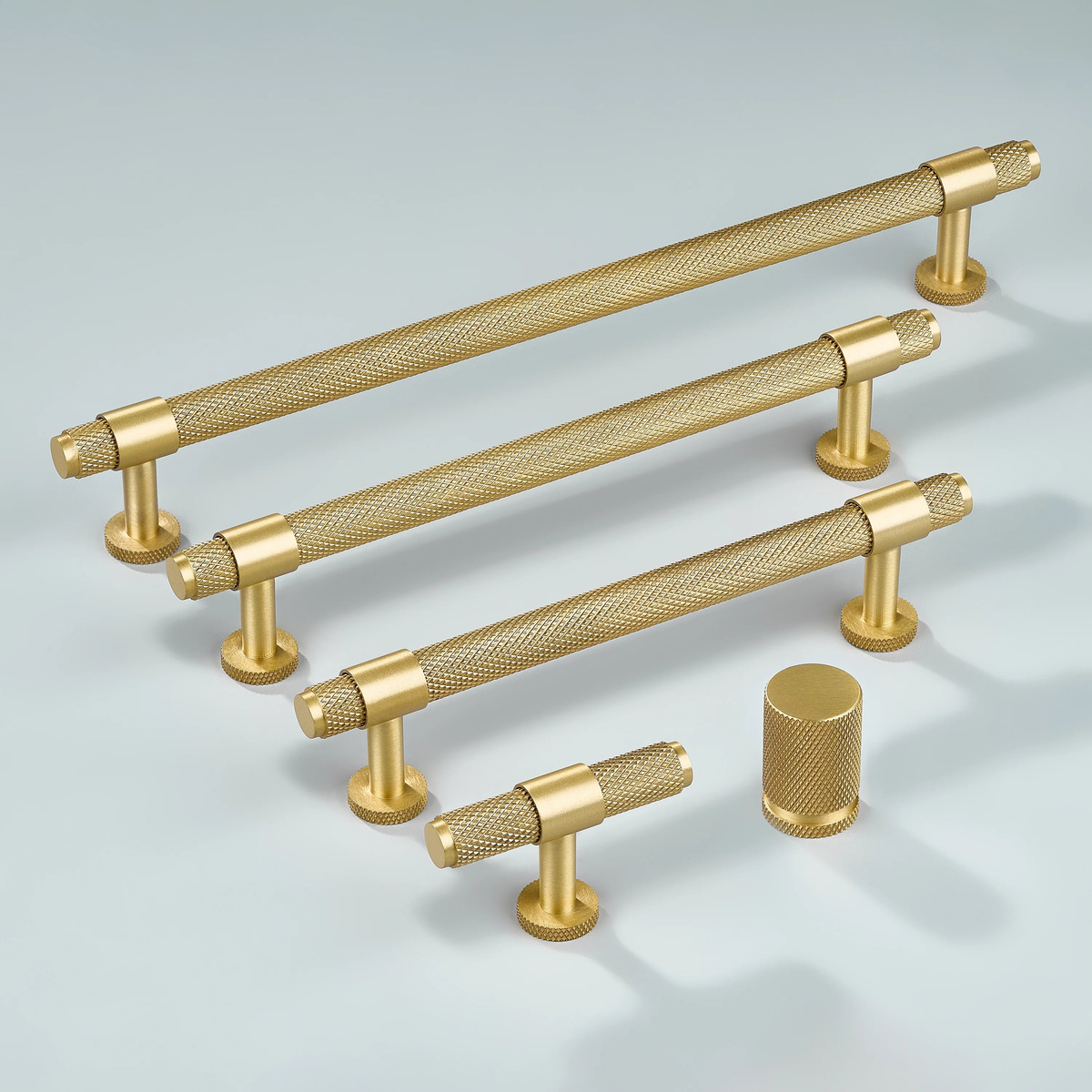 Azure Knurled Cabinet Handle