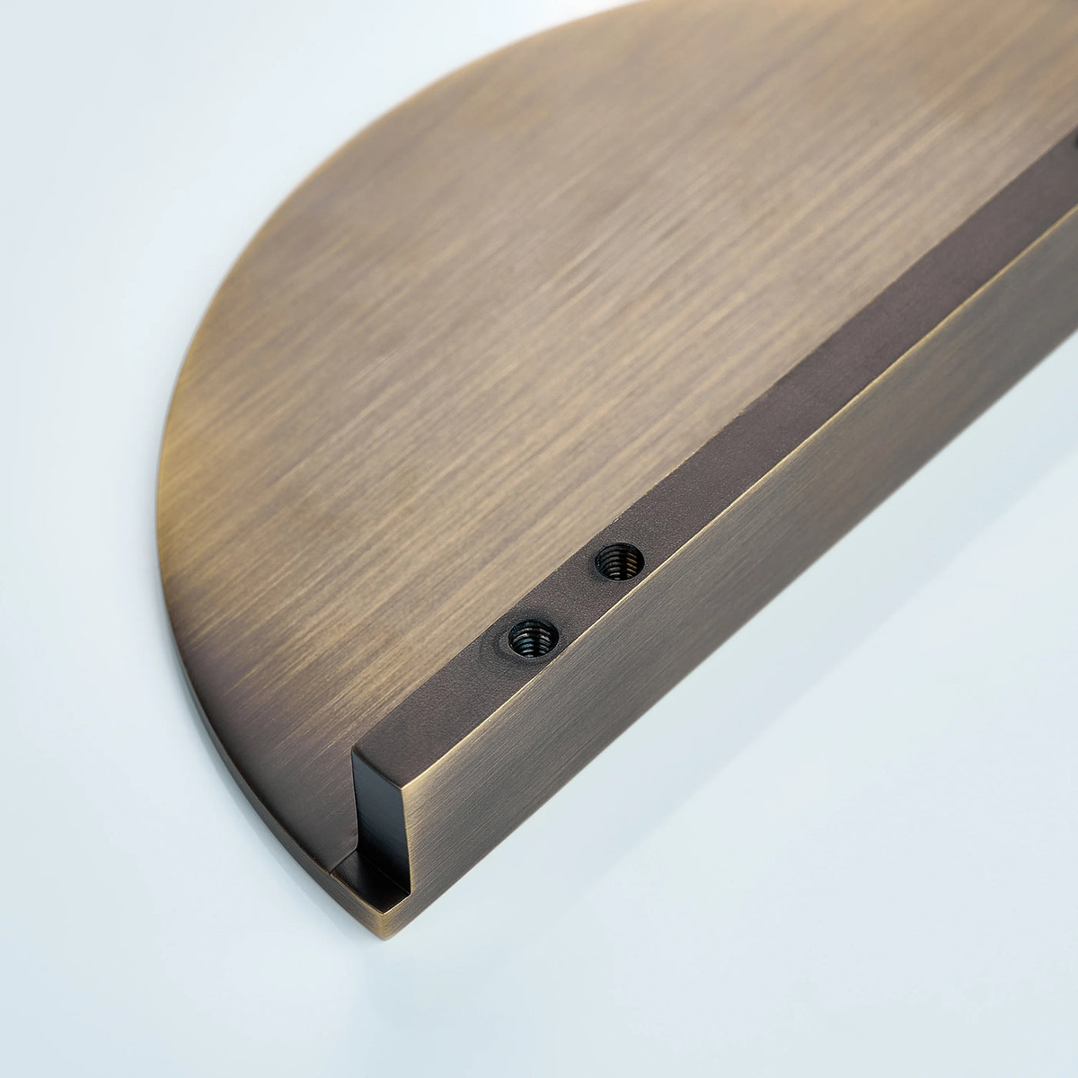 Alpha Half Round Brass Cabinet Pull