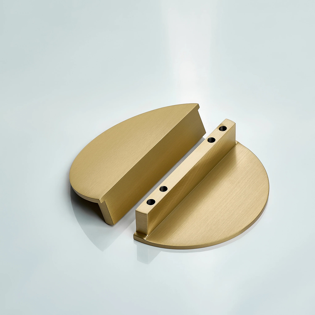 Alpha Half Round Brass Cabinet Pull