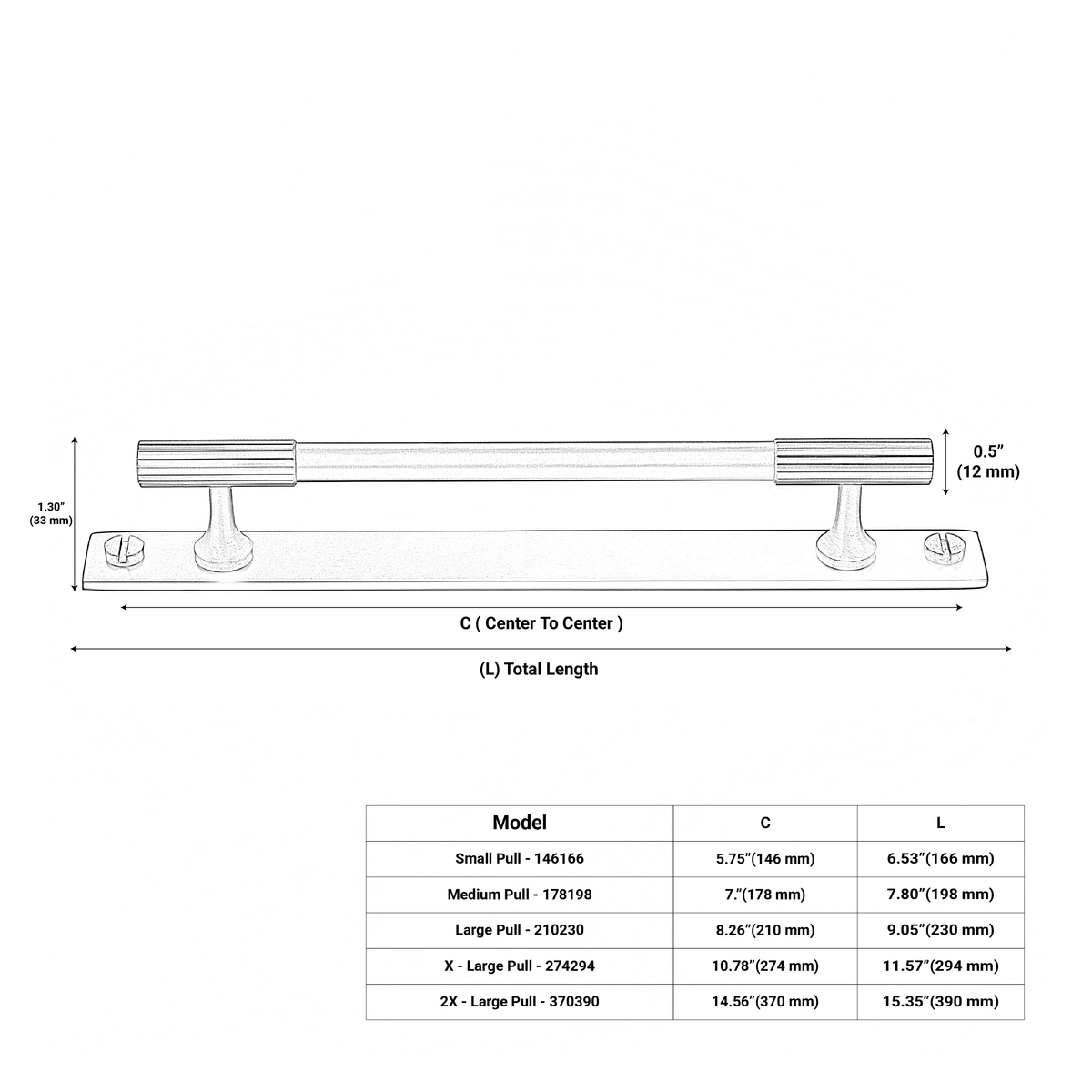 Aris Linear Knurled Brass Cabinet Handle With Backplate 
