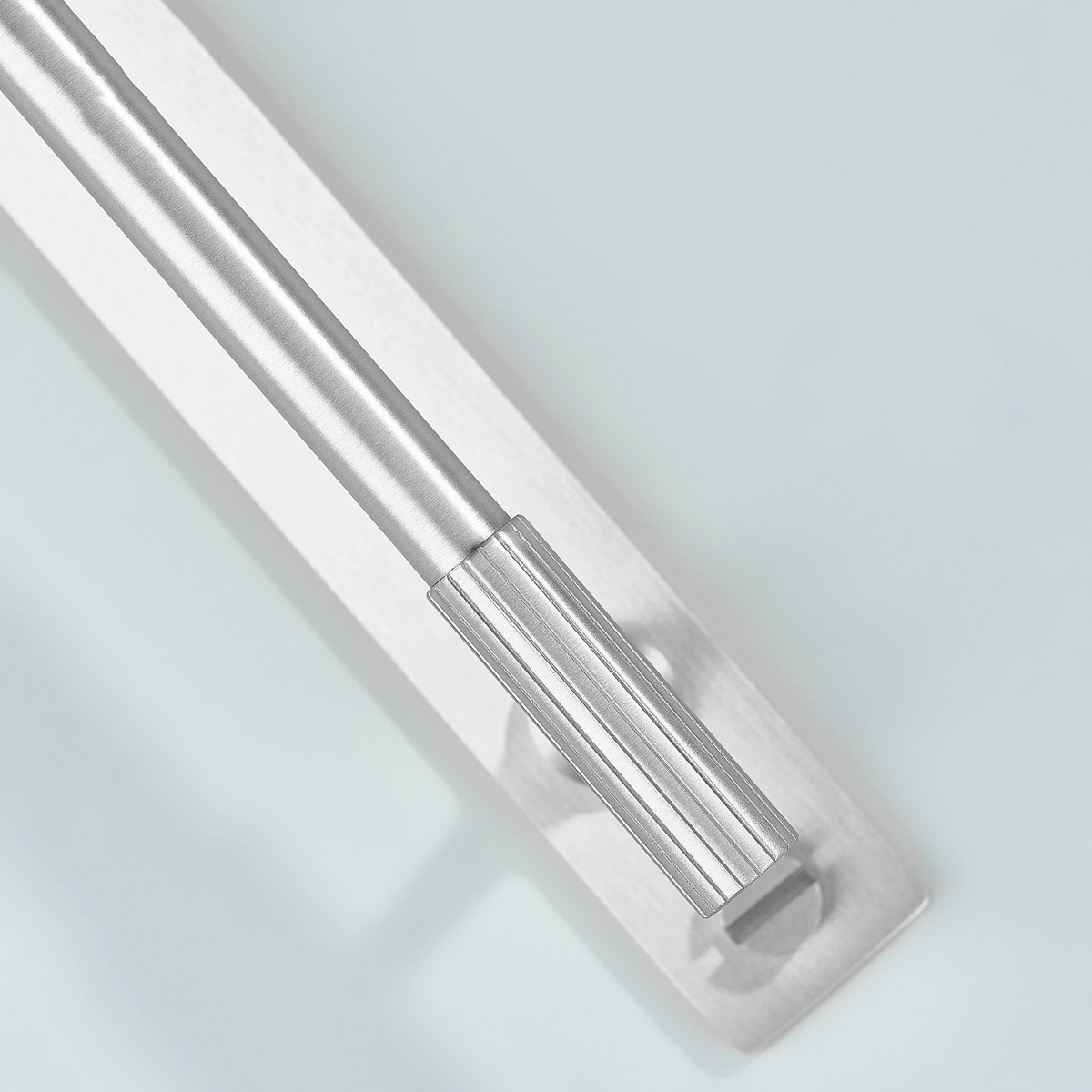 Aris Linear Knurled Brass Cabinet Handle With Backplate 