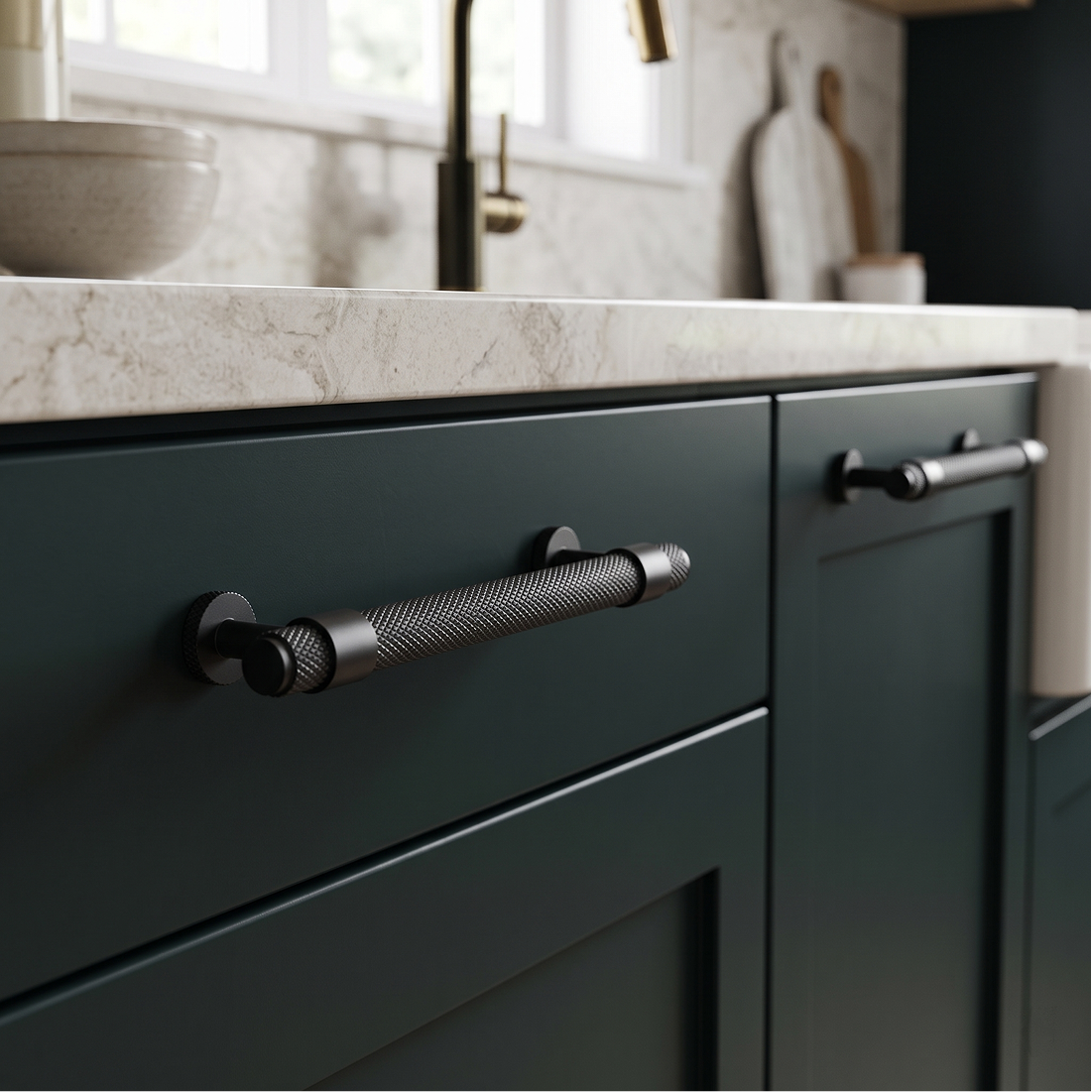 Aris Linear Knurled Cabinet Handle