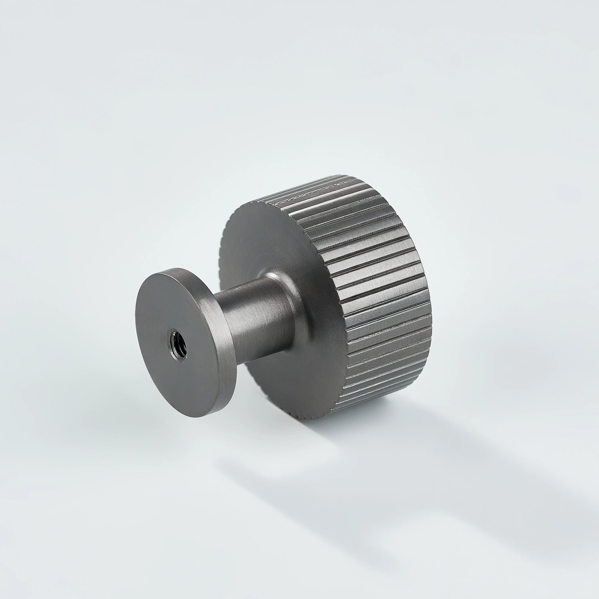 Aris Linear Knurled Round Brass Cabinet Knob 35mm