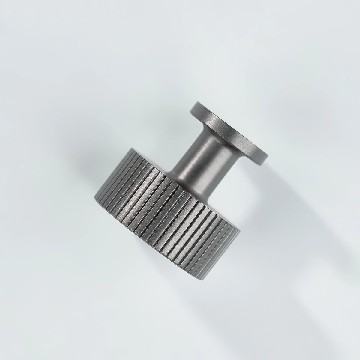 Aris Linear Knurled Round Brass Cabinet Knob 35mm