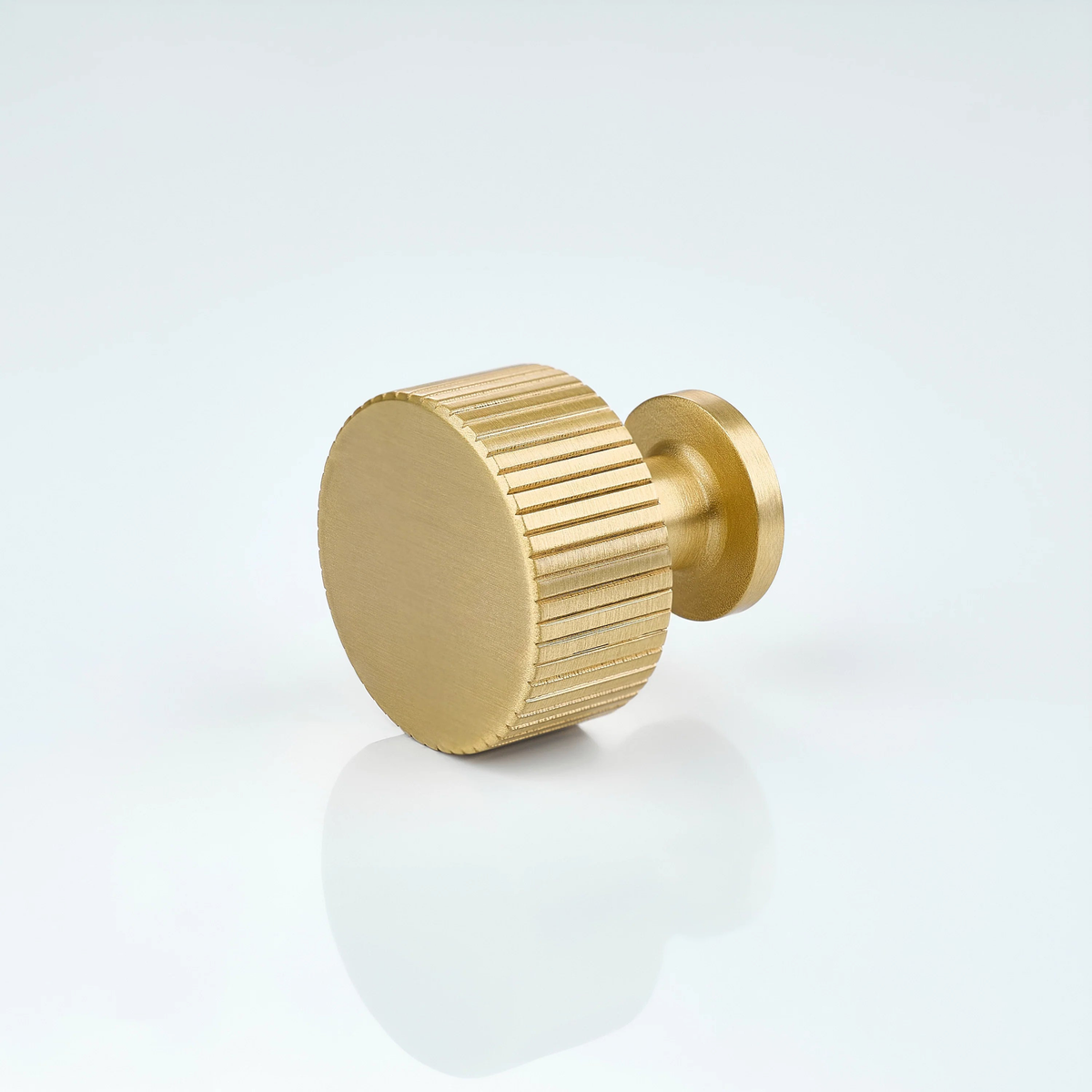 Aris Linear Knurled Round Brass Cabinet Knob 35mm