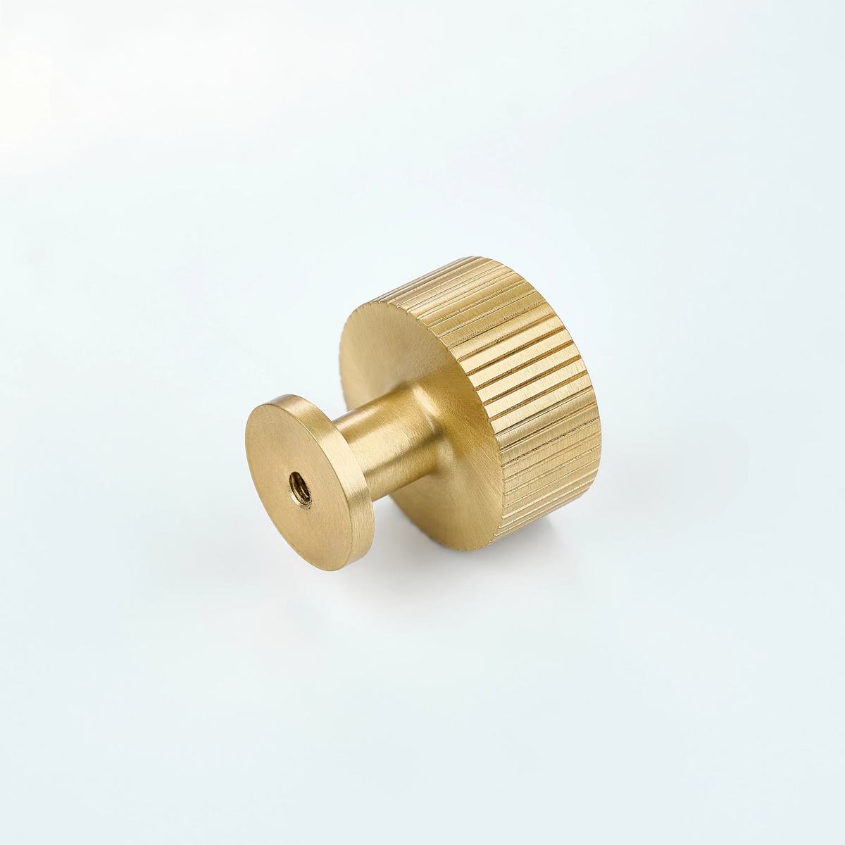 Aris Linear Knurled Round Brass Cabinet Knob 35mm