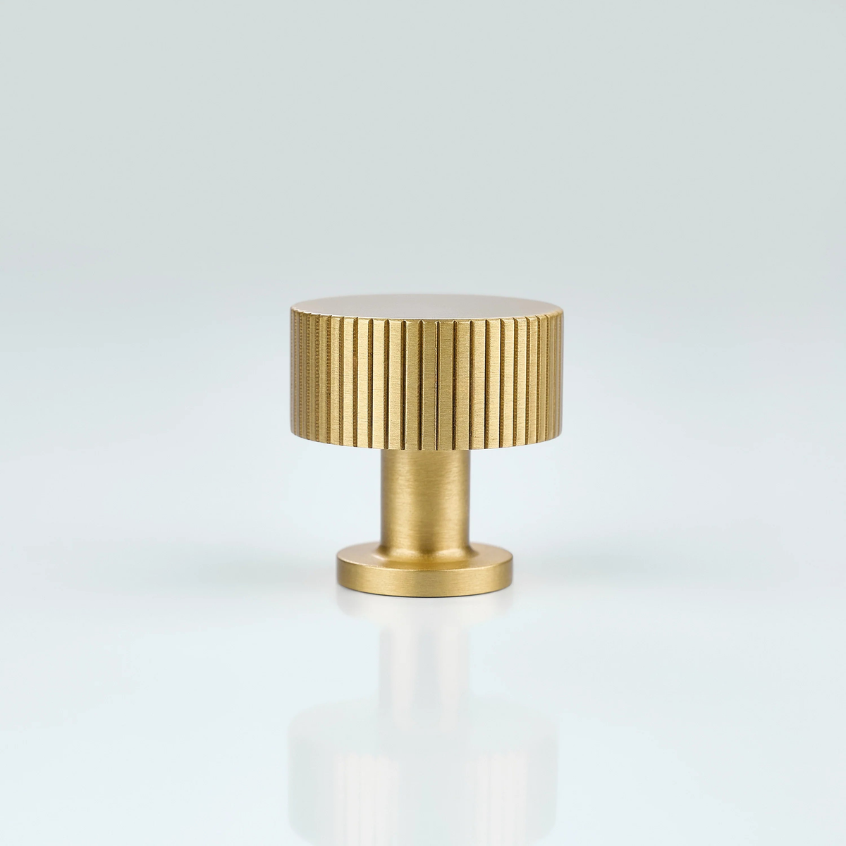 Aris Linear Knurled Round Brass Cabinet Knob 35mm