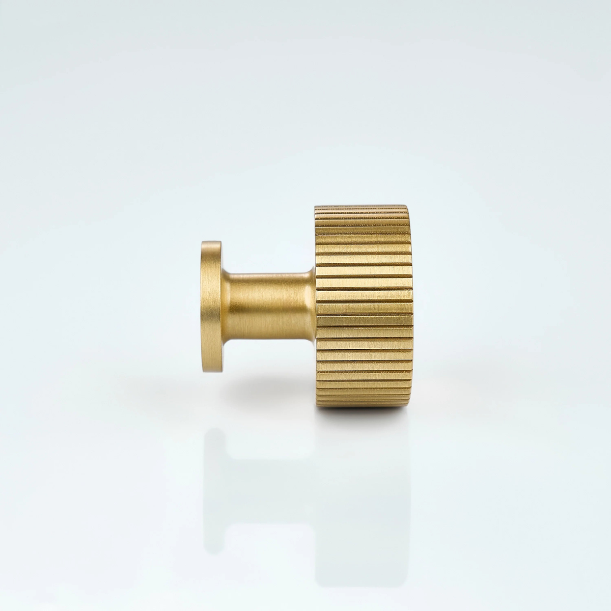 Aris Linear Knurled Round Brass Cabinet Knob 35mm