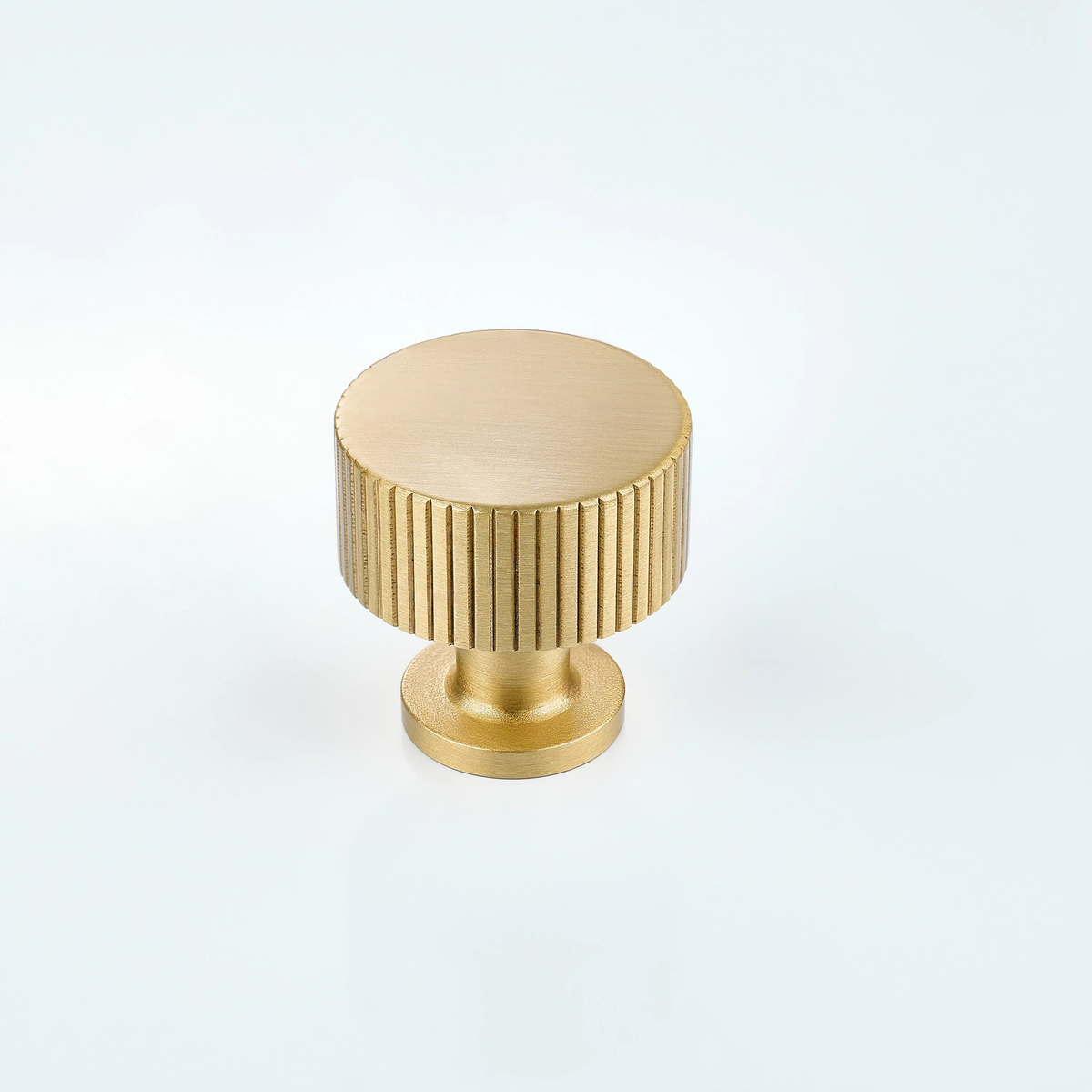 Aris Linear Knurled Round Brass Cabinet Knob 35mm