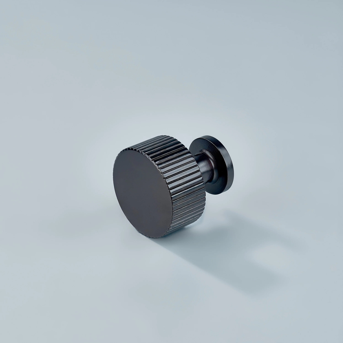 Aris Linear Knurled Round Brass Cabinet Knob 35mm