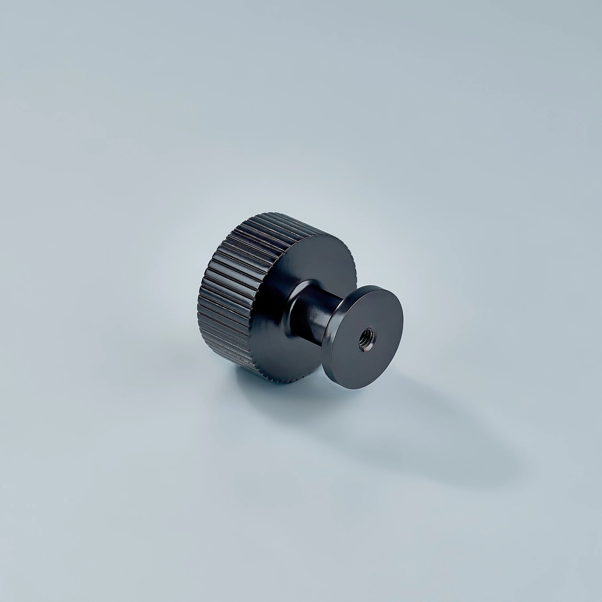 Aris Linear Knurled Round Brass Cabinet Knob 35mm