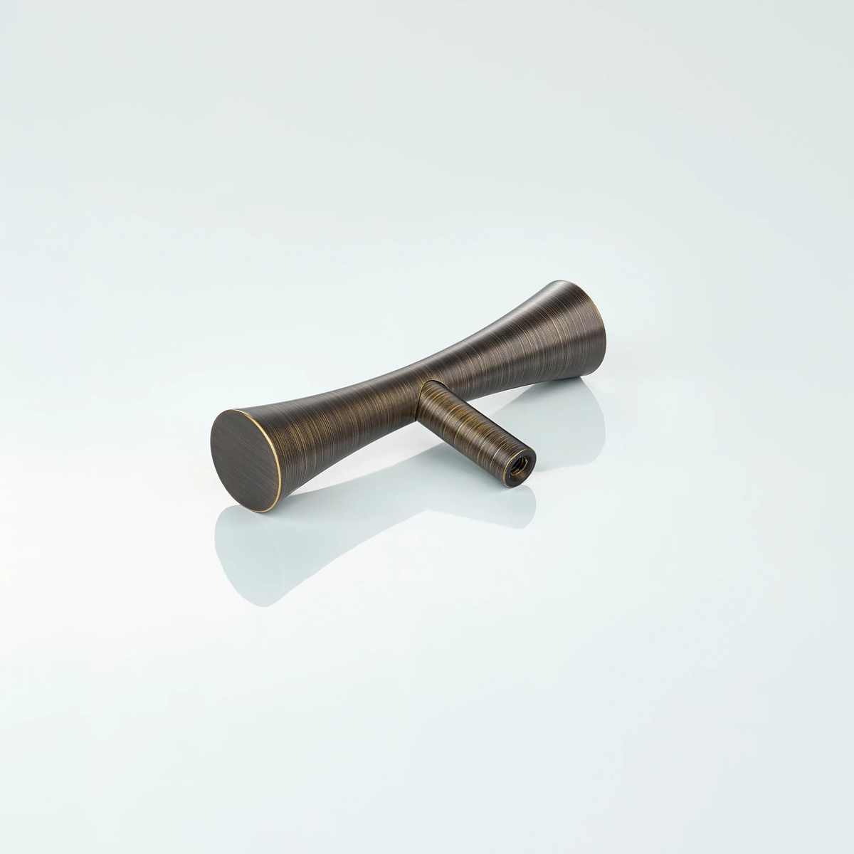 Flow Solid Brass Curve Cabinet T-Knob