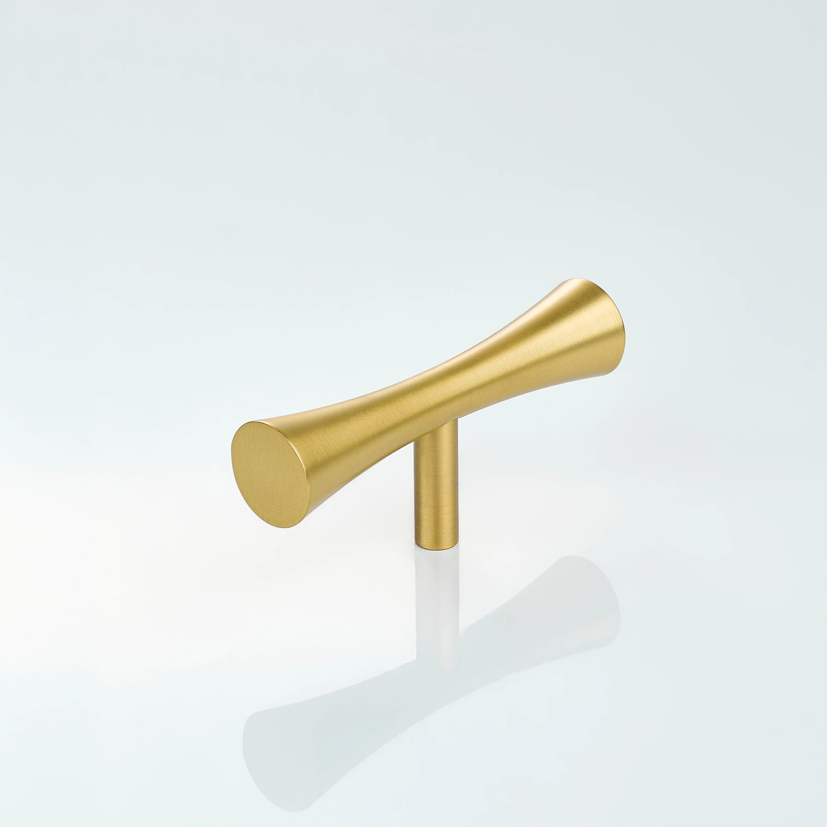 Flow Solid Brass Curve Cabinet T-Knob