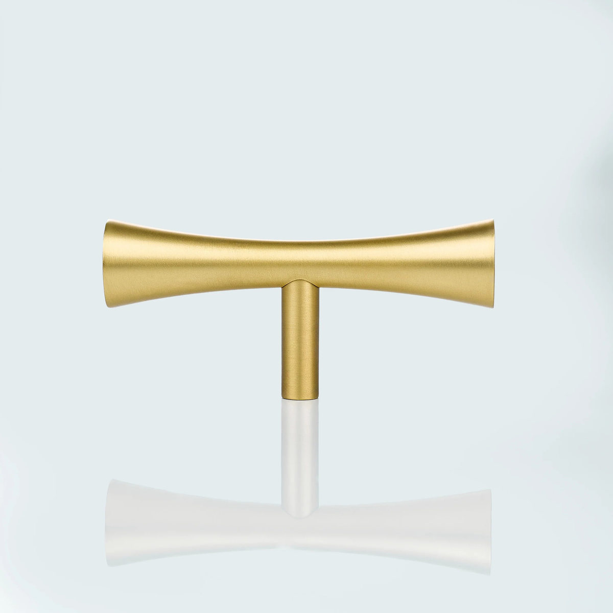 Flow Solid Brass Curve Cabinet T-Knob