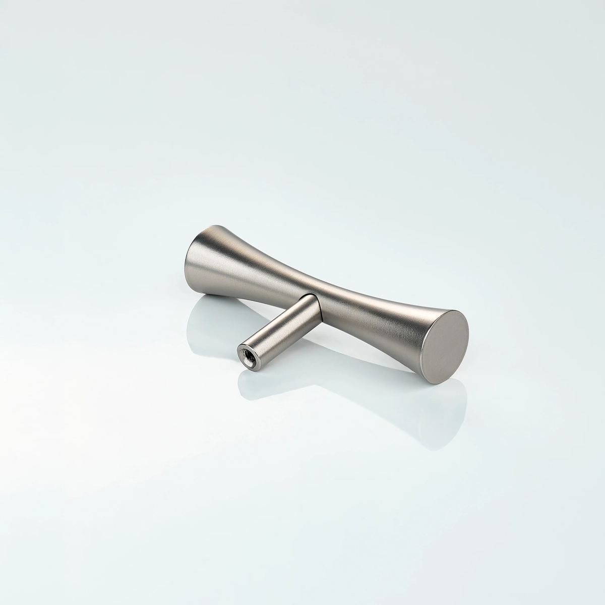 Flow Solid Brass Curve Cabinet T-Knob