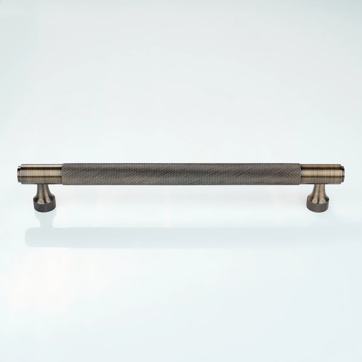 Horizon Knurled Brass Cabinet Handle