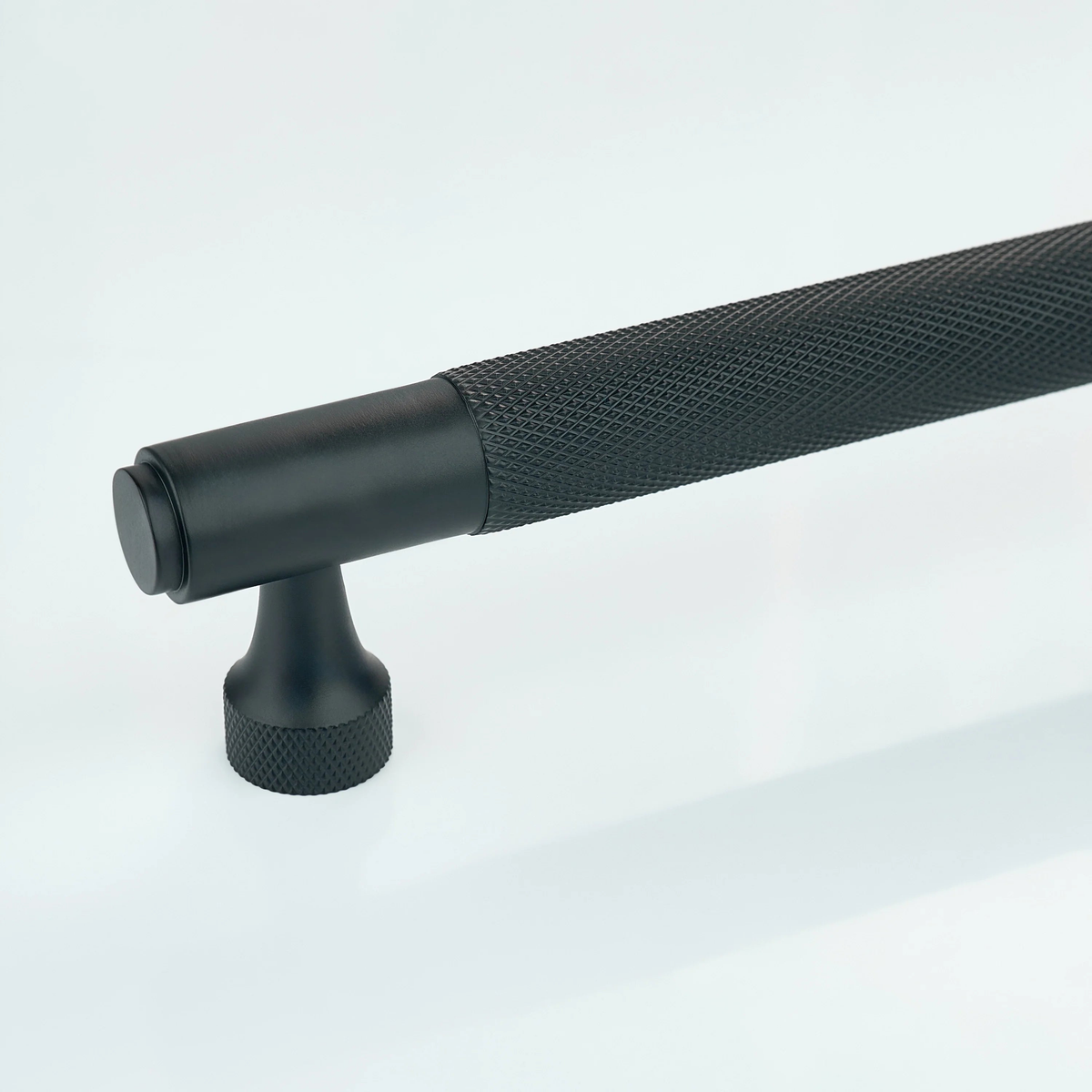Horizon Knurled Brass Cabinet Handle