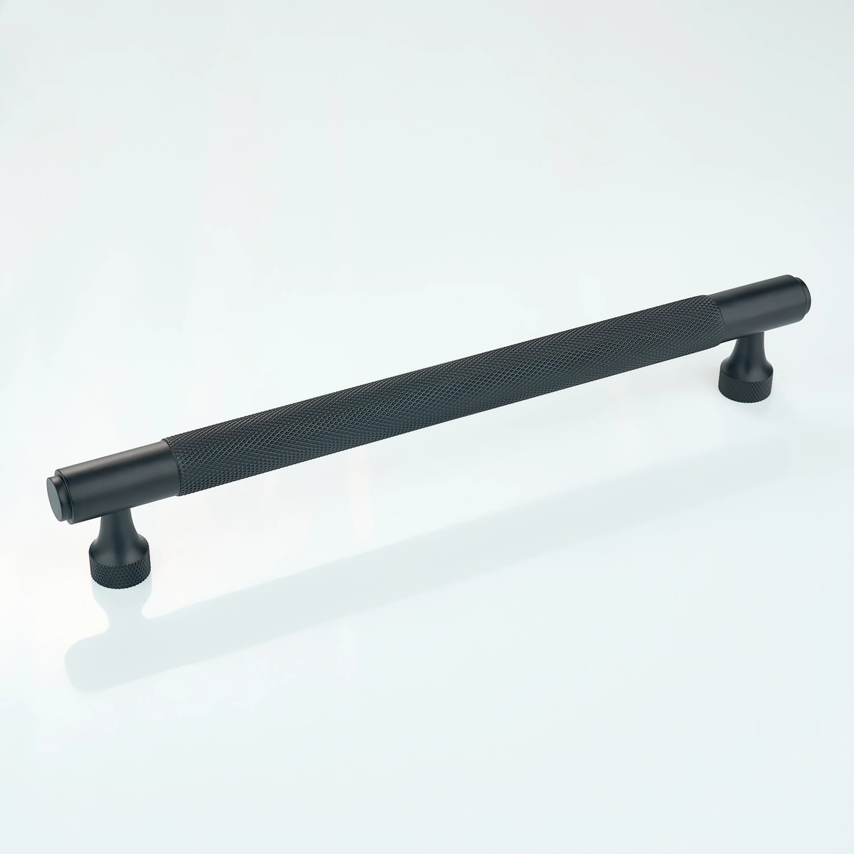 Horizon Knurled Brass Cabinet Handle
