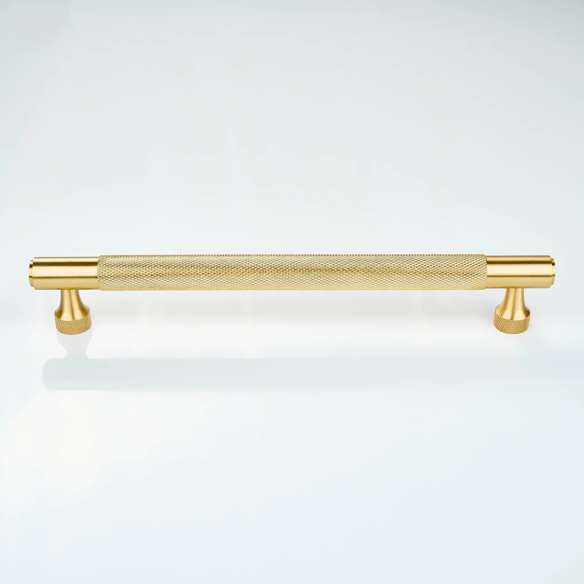 Horizon Knurled Brass Cabinet Handle