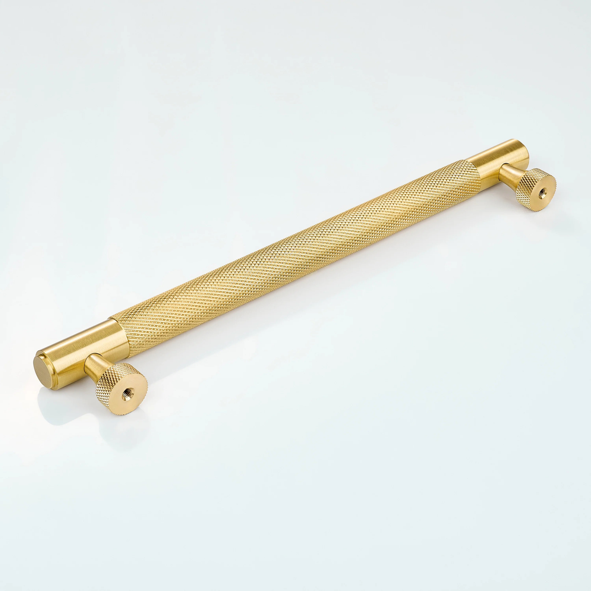 Horizon Knurled Brass Cabinet Handle