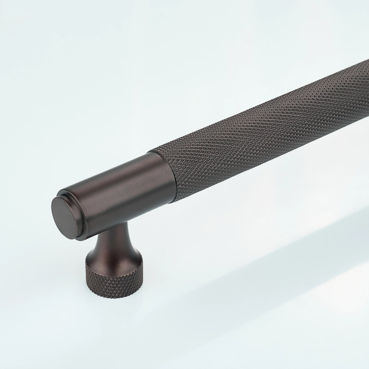 Horizon Knurled Brass Cabinet Handle
