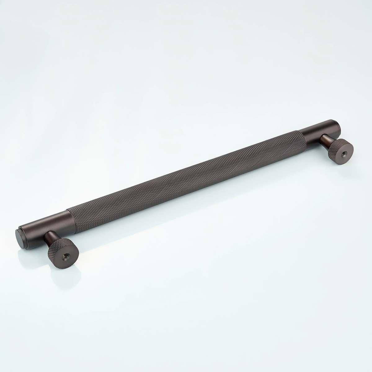 Horizon Knurled Brass Cabinet Handle