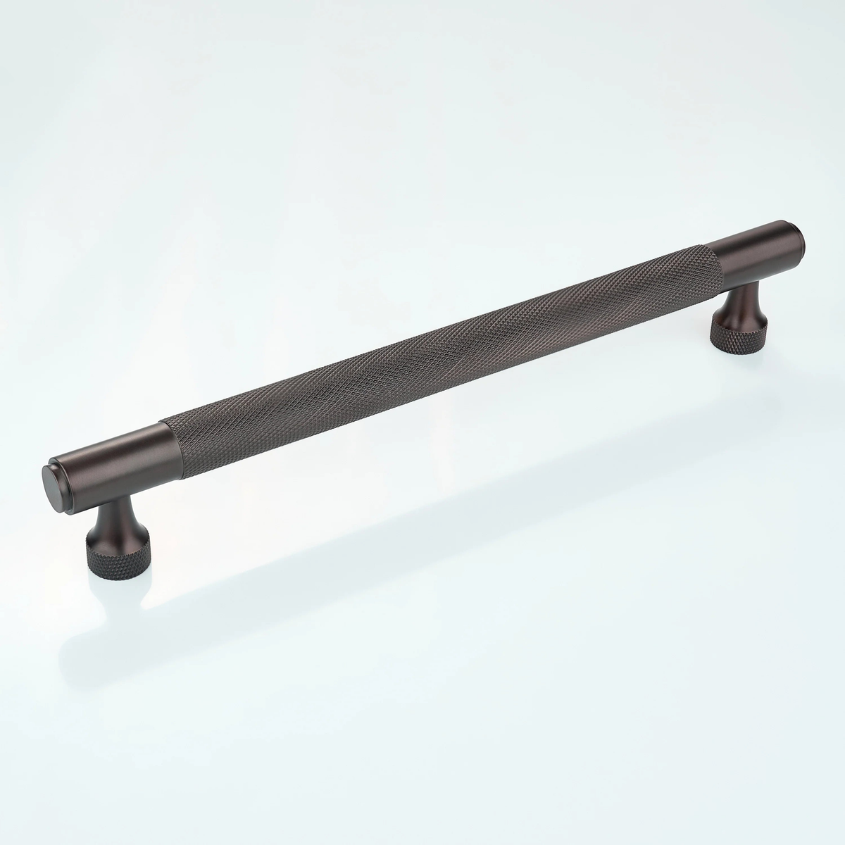 Horizon Knurled Brass Cabinet Handle
