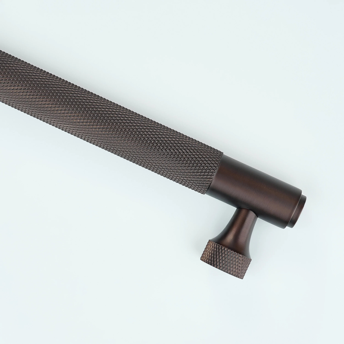 Horizon Knurled Brass Cabinet Handle