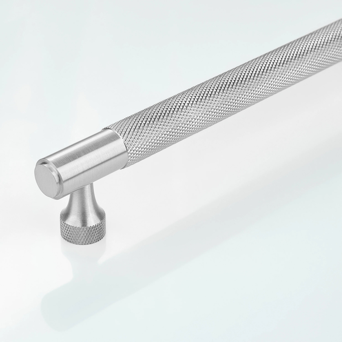 Horizon Knurled Brass Cabinet Handle