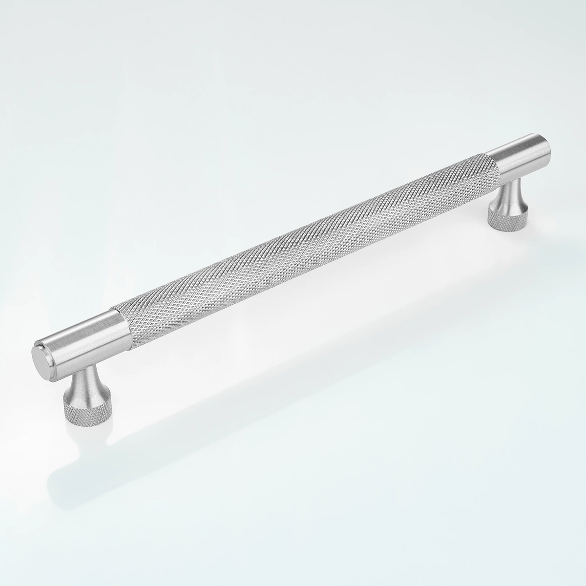 Horizon Knurled Brass Cabinet Handle