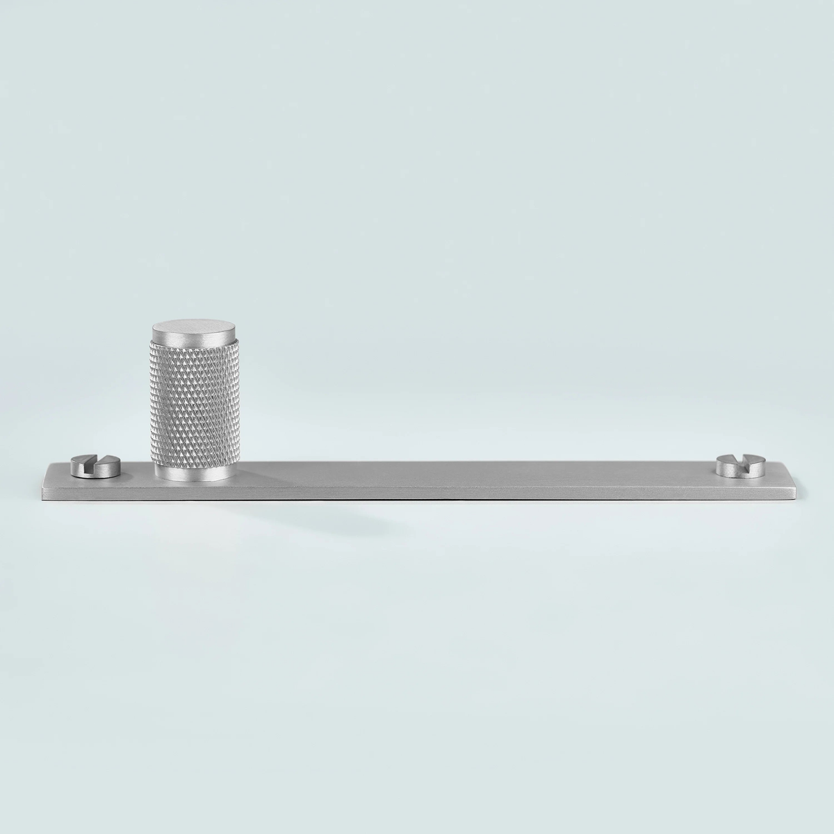 Meridian Knurled Brass Cylinder Knob With Backplate