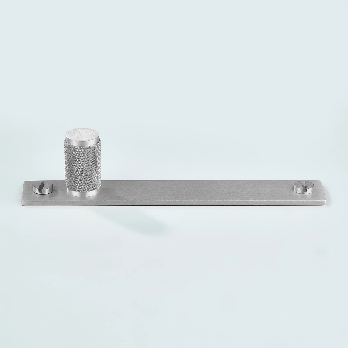 Meridian Knurled Brass Cylinder Knob With Backplate
