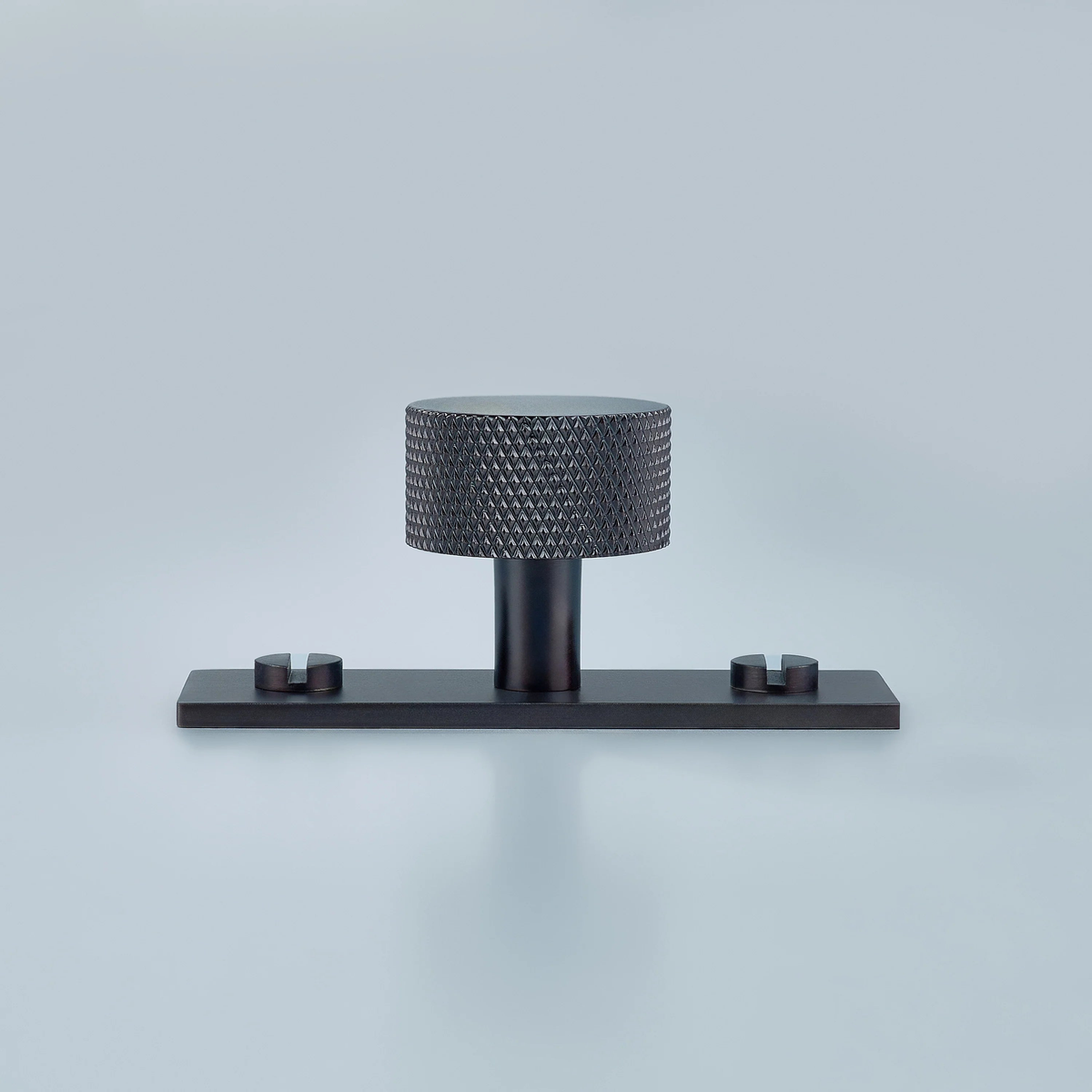Vale Knurled Brass Cabinet Knob With Backplate