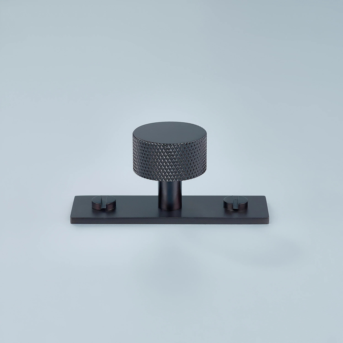 Vale Knurled Brass Cabinet Knob With Backplate