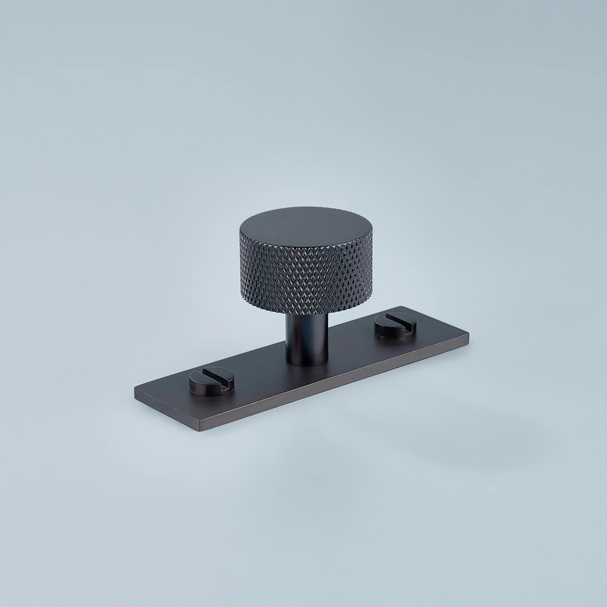 Vale Knurled Brass Cabinet Knob With Backplate