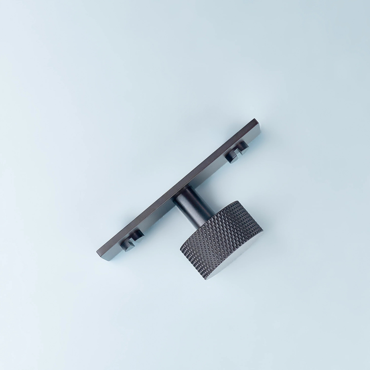 Vale Knurled Brass Cabinet Knob With Backplate