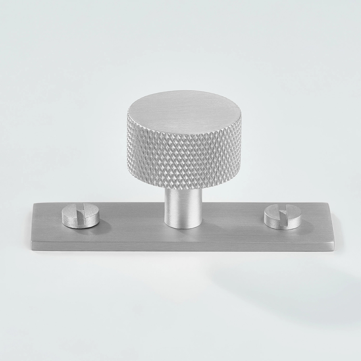 Vale Knurled Brass Cabinet Knob With Backplate