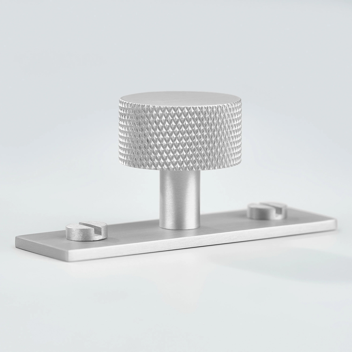 Vale Knurled Brass Cabinet Knob With Backplate