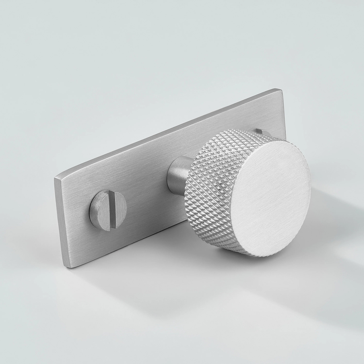 Vale Knurled Brass Cabinet Knob With Backplate