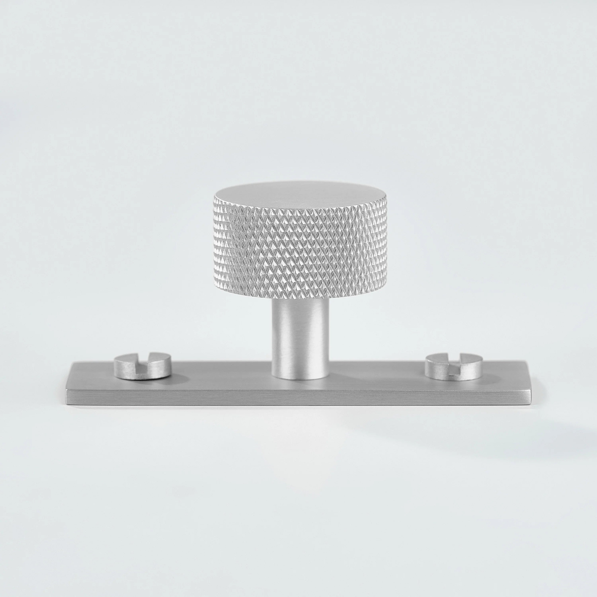 Vale Knurled Brass Cabinet Knob With Backplate