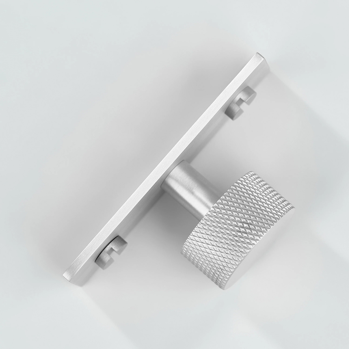 Vale Knurled Brass Cabinet Knob With Backplate